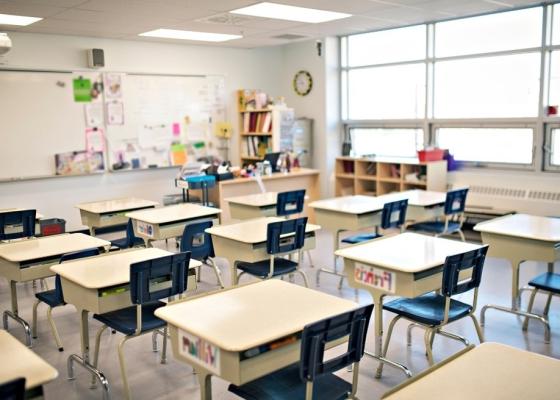 MPS classroom with new lighting